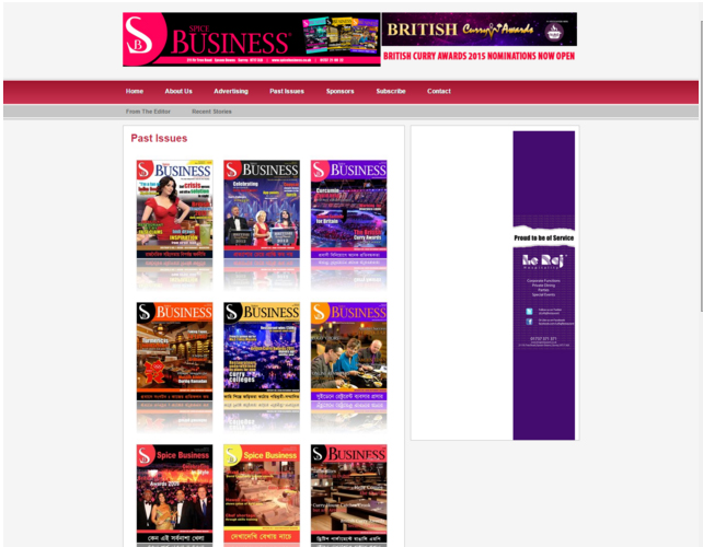 Spice business Website Design